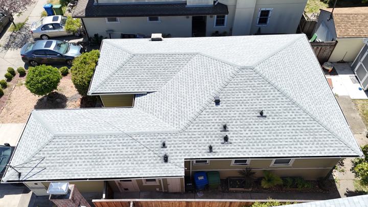 Hip roof from above by Precise Roofing