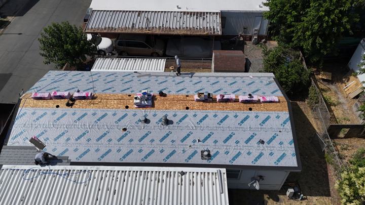 Synthetic underlayment, full coverage by Precise Roofing